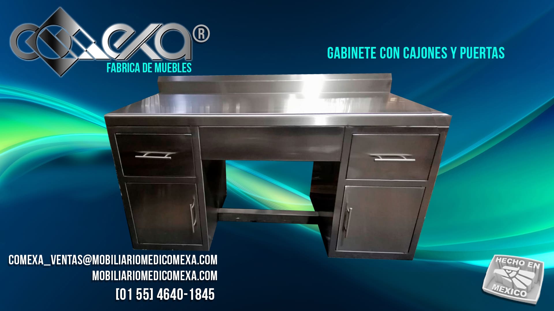 Gabinete con cajones y puertas | Mobiliario Médico Comexa