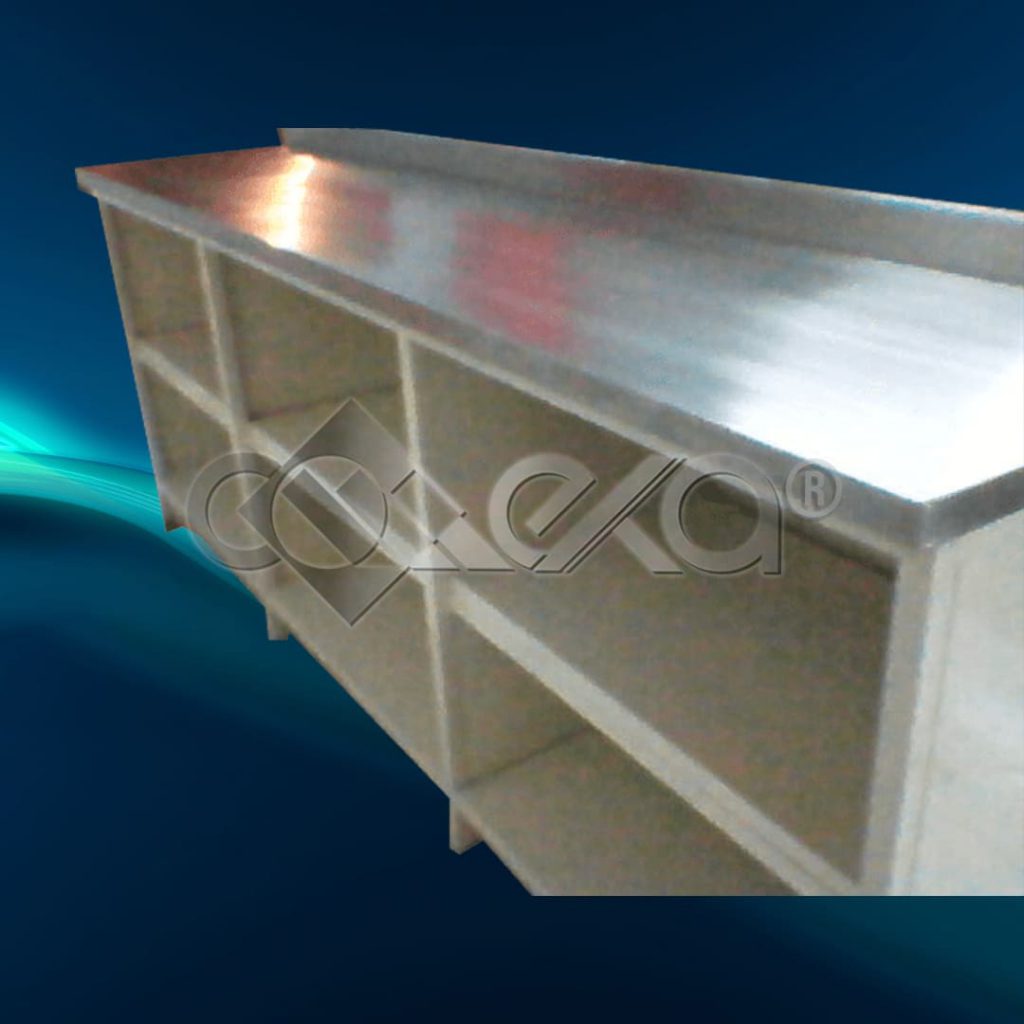 Gabinete con cubierta de acero inoxidable | Mobiliario Médico Comexa