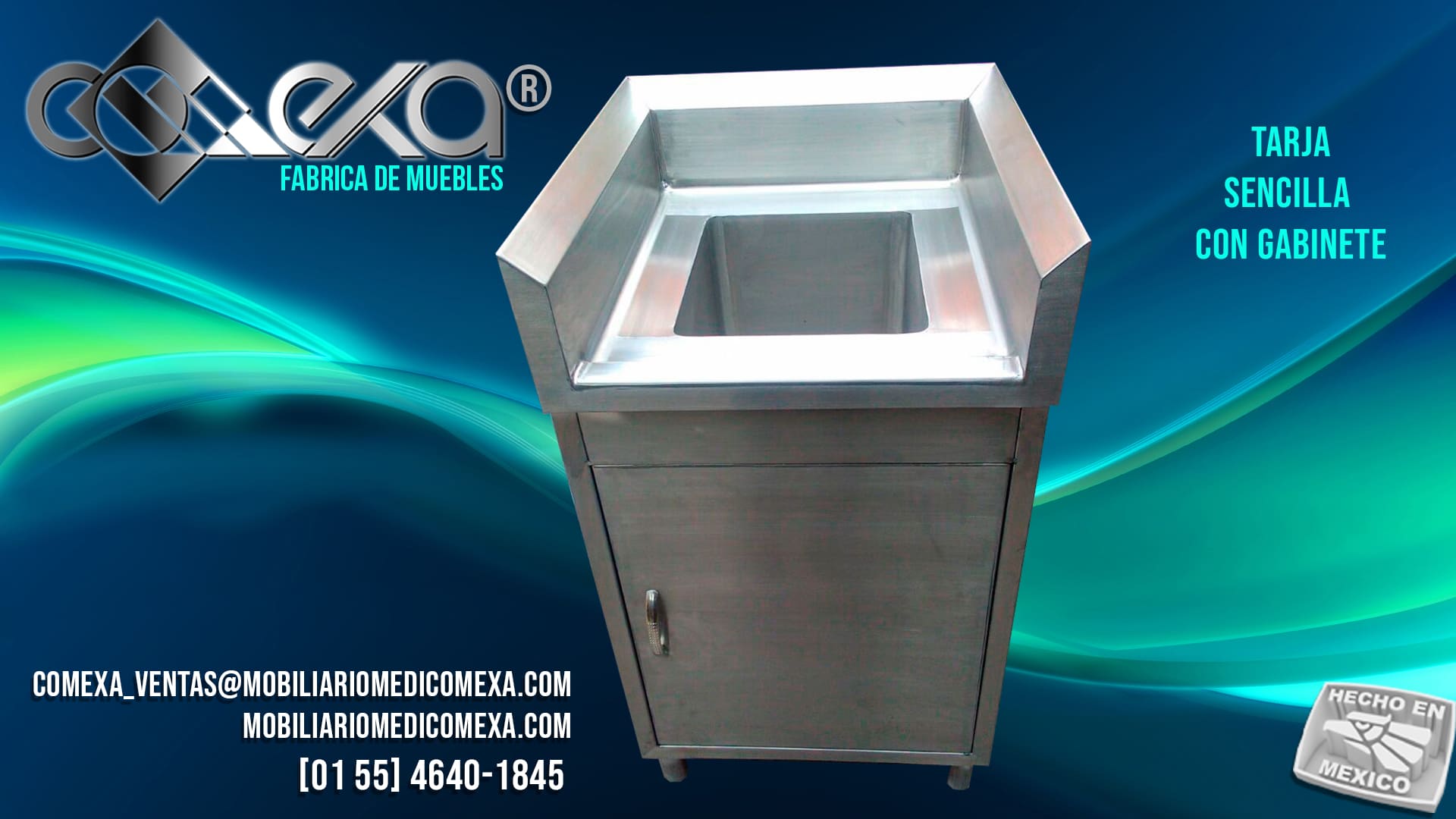 Tarja en gabinete .55x.60x.90 | Mobiliario Médico Comexa