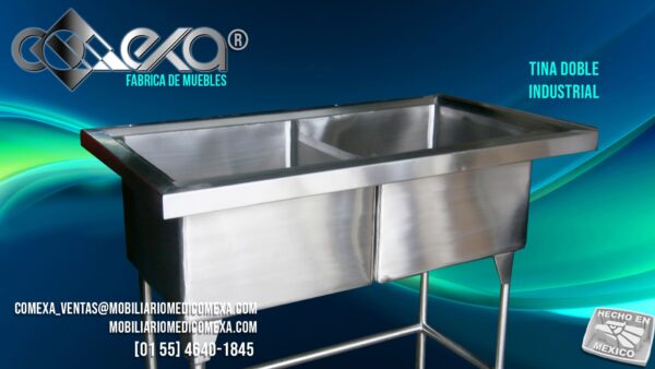 Tina Doble Industrial | Mobiliario Médico Comexa