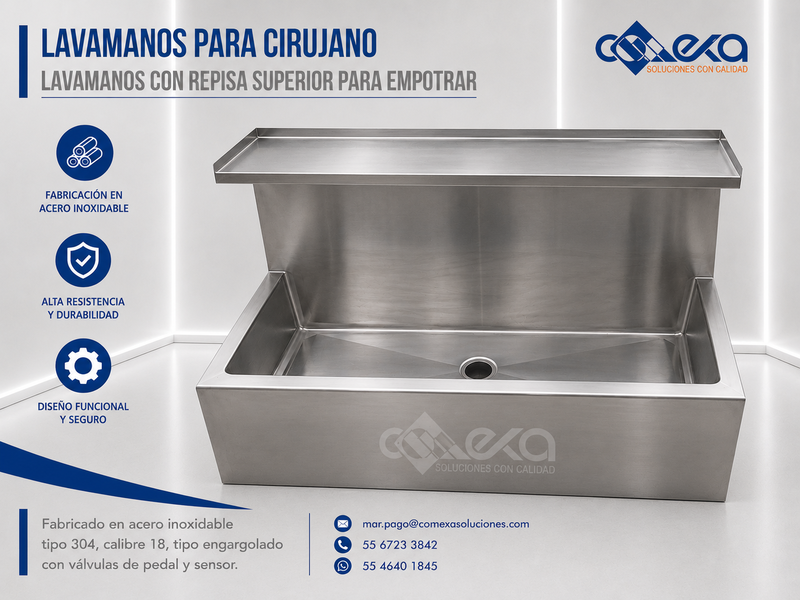 LAVAMANOS CON REPISA SUPERIOR PARA EMPOTRAR_COMEXA