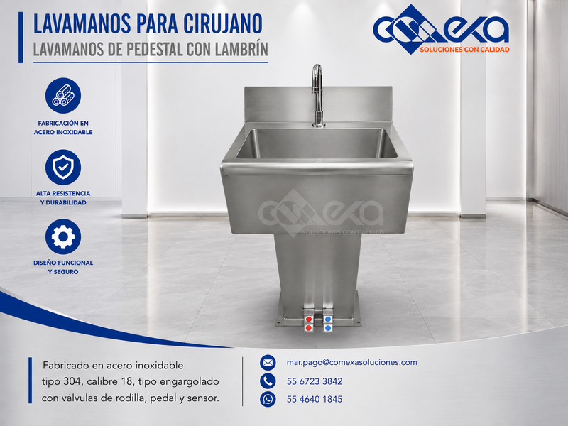 LAVAMANOS DE PEDESTAL CON LAMBRIN_COMEXA