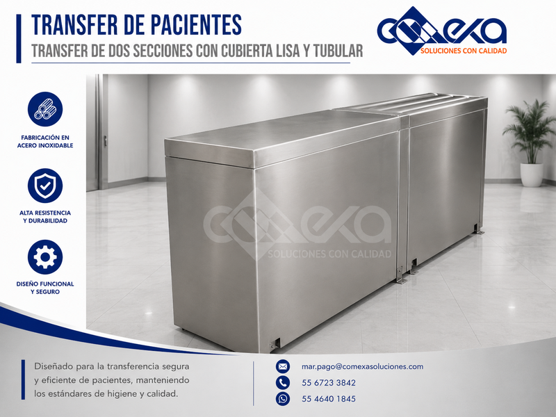 TRANSFER DE DOS SECCIONES CON CUBIERTA LISA Y TUBULAR_COMEXA
