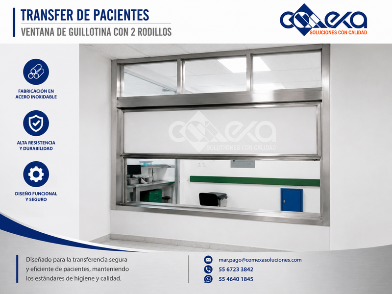 Transfer de pacientes_ventana guillotina 2 rodillos_2_COMEXA