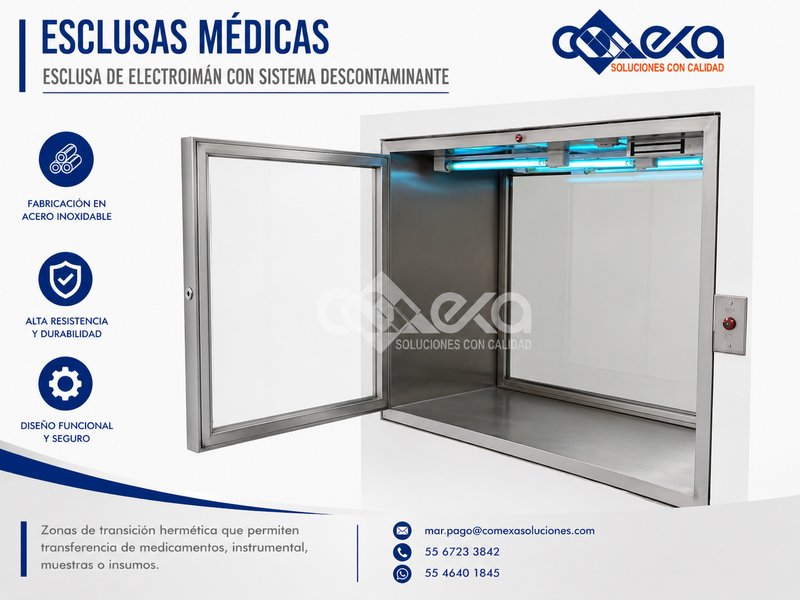 ESCLUSA ELECTROIMAN CON SISTEMA DESCONTAMINANTE_COMEXA_